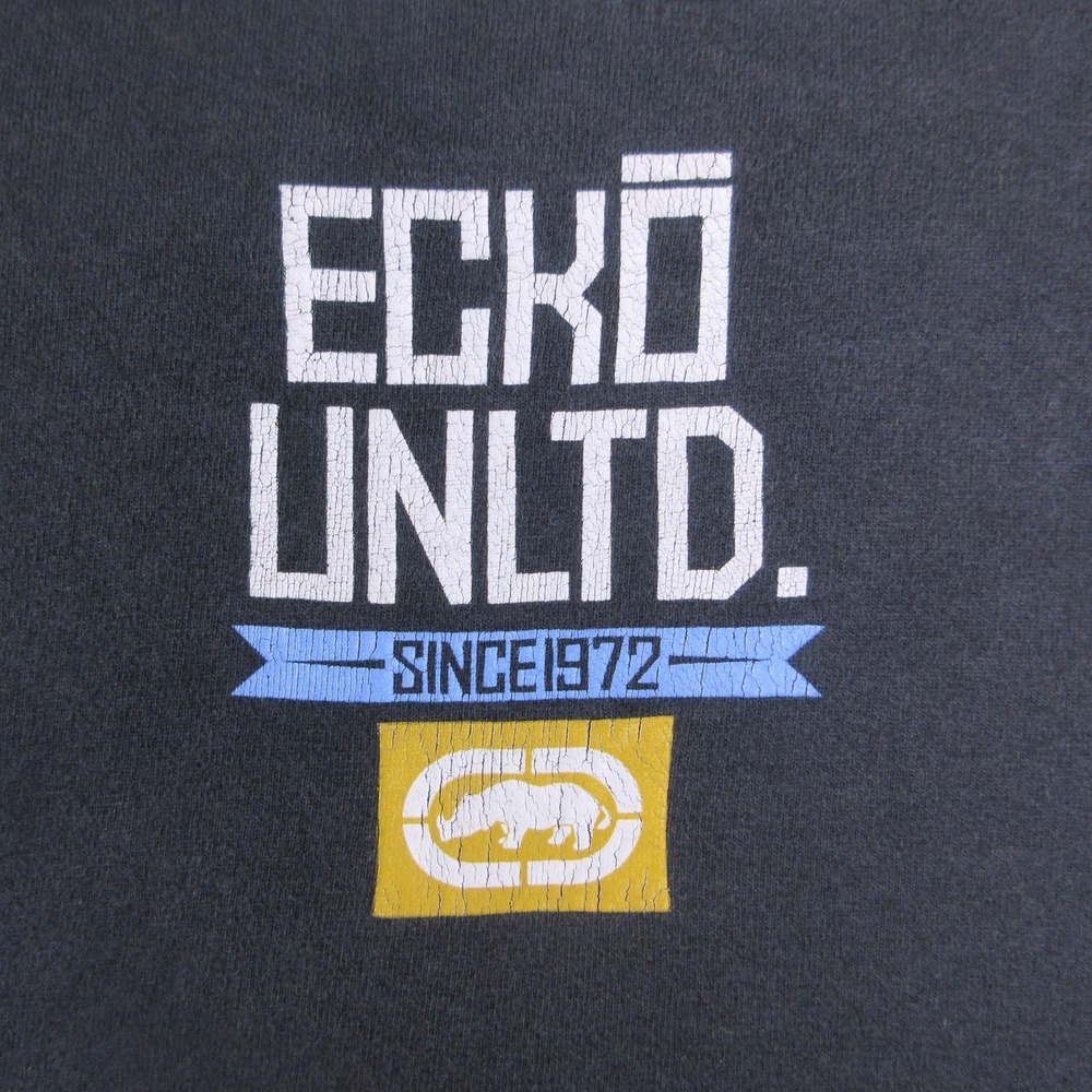 Y2K Ecko Unltd Shirt Mens XL Black Graffiti Spray Can City Skyline Graphic Tee - Picture 4 of 10